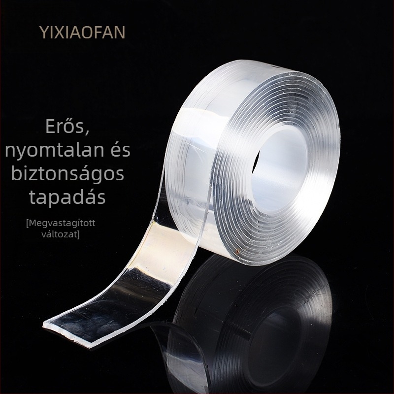 EVA-alapú kétoldali ragasztószalag, átlátszó, vízálló, magas viszkozitású, falra és üvegre, hossz 1 m, szélesség 30 mm, vastagság 2 mm