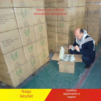60 mm széles átlátszó csomagoló szalag, nagy tekercs, magas viszkozitás