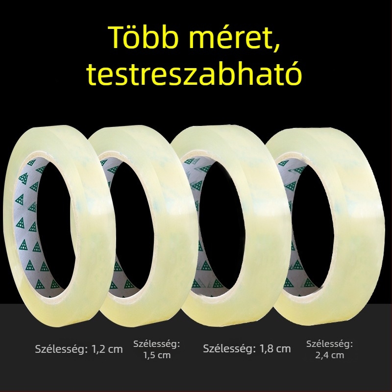 Átlátszó, nagy tapadású szoros irodai ragasztószalag, szélesség 1.0/1.2/1.5/1.8/2.0/2.4 cm.
