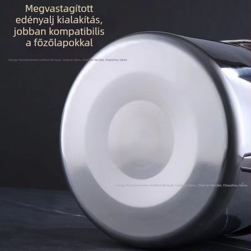Rozsdamentes acél serpenyő fedővel, kis háztartási serpenyő harapnivalókhoz