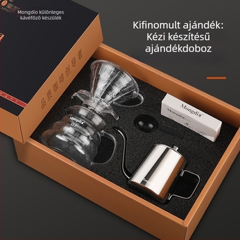 Pour-over kávé készlet teáskannával és szűrőkkel, ajándék dobozban
