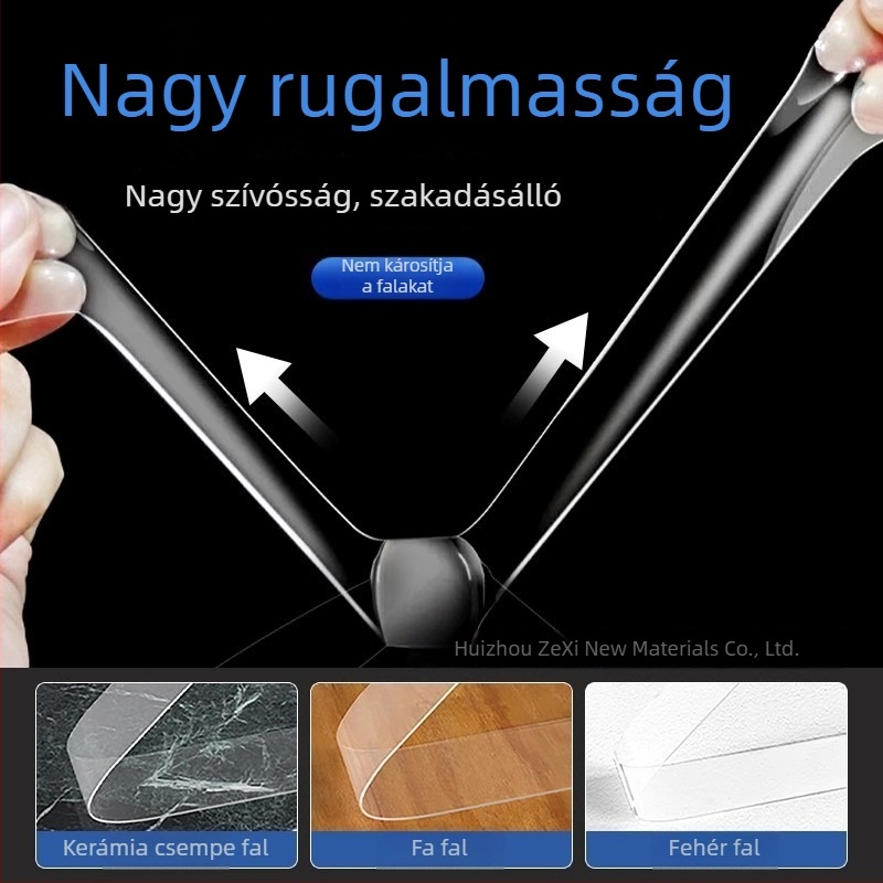 Nano kétoldalas ragasztószalag átlátszó akrilból, magas viszkozitású, erős tapadás, nyom nélkül