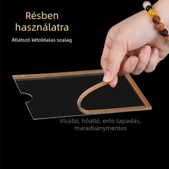 3j Akril kétoldalas ragasztószalag kártya-nyílásokhoz, magas hőmérséklet-állóság, átlátszó, Plexiglass és PS számára