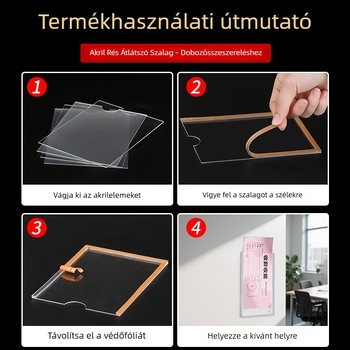 3j Akril kétoldalas ragasztószalag kártya-nyílásokhoz, magas hőmérséklet-állóság, átlátszó, Plexiglass és PS számára