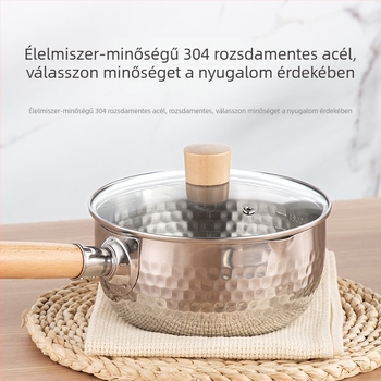 304 rozsdamentes acélból készült bébi ételhez való edény, bevonat nélkül, Yukihira stílusú japán fazék, otthoni használatra
