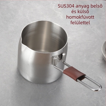 304 rozsdamentes acél kültéri mély fritőz felmagasított tésztás edénnyel, sütőkosárral és olajszűrő tartállyal, 2 L, háztartási használatra, fogantyúval, többfunkciós