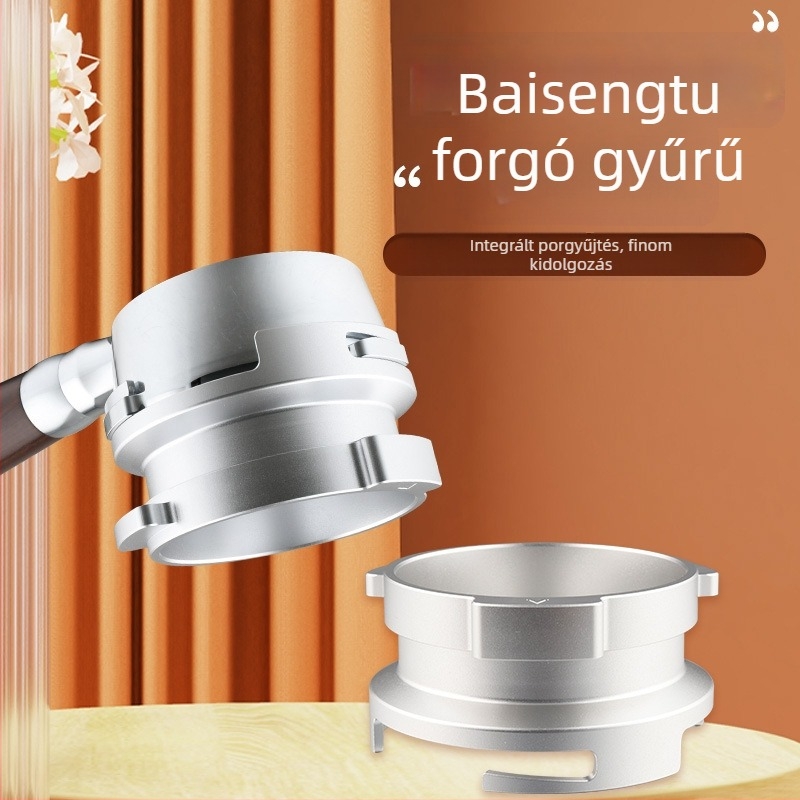 58 mm-es forgó alumínium ötvözet porgyűrű kávéfőző géphez, adapterrel
