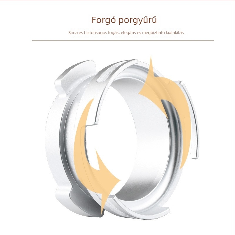 58 mm-es forgó alumínium ötvözet porgyűrű kávéfőző géphez, adapterrel