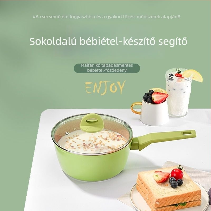 Otthonra szóló alumínium tapadásmentes serpenyőkészlet: aranyos anyáknak, gyerekek tejfőző edény és tésztafőző edény