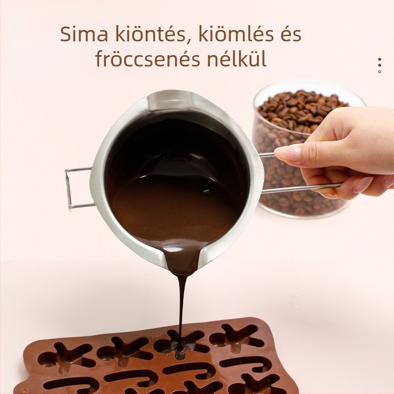 304 rozsdamentes acél tejfőző fazék vaj, sajt és csokoládé megolvasztásához — konyhai melegítő fazék