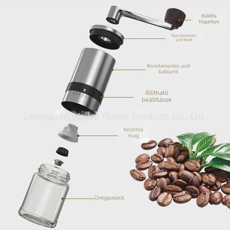 Szabadban használható hordozható pour-over kávés készlet, mérleggel és kancsóval, moduláris készlet