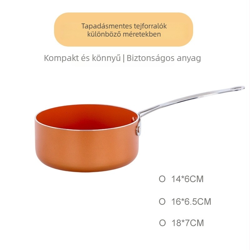 Többcélú, tapadásmentes tejfőző edény, babáknak való ételhez és instant tészta számára, tej melegítésére, kerámiás serpenyő gáz- és elektromos tűzhelyhez