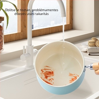 Kerámiából készült kis tejes fazék, vastagított tapadásmentes felülettel, edény babaételekhez, háztartási gyors tészta fazék, lapos aljzattal