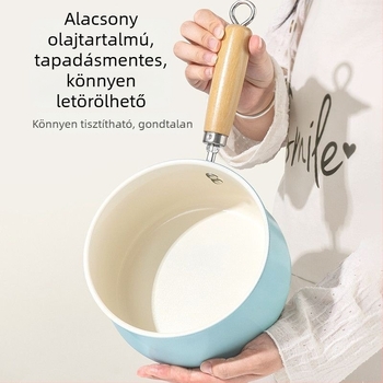 Kerámiából készült kis tejes fazék, vastagított tapadásmentes felülettel, edény babaételekhez, háztartási gyors tészta fazék, lapos aljzattal