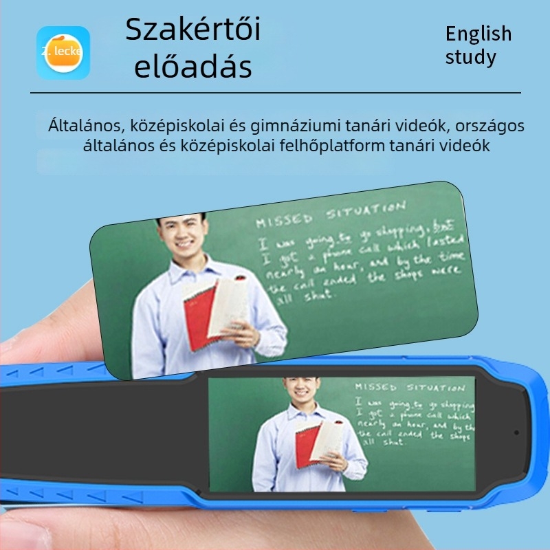 Intelligens pontolvasó toll offline AI fordítással, szkenneléssel és elektronikus szótárral, nagy kijelzővel
