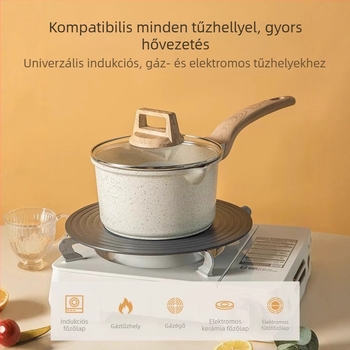 Maifan kő tejeskanna, tapadásmentes, multifunkcionális kis leveses edény bébiételekhez