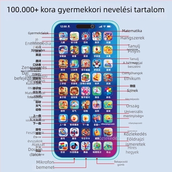 Gyermekeknek készült mobiltelefon – többfunkciós tanuló játék zenével és mesékkel
