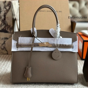 Új stílusú Kelly bőrtáska női tenyérmintával platina árnyalatban, nagy kapacitású, vállon vagy crossbody