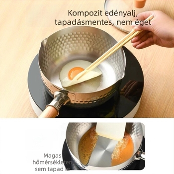 304 rozsdamentes acél Yukihira edény, bevonat nélküli, tapadásmentes, tészta, hot pot, tej és babaételek számára