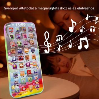 Érintőképernyős baba tanulótelefon — oktató játék dalokkal és történetekkel, interaktív fejlődés