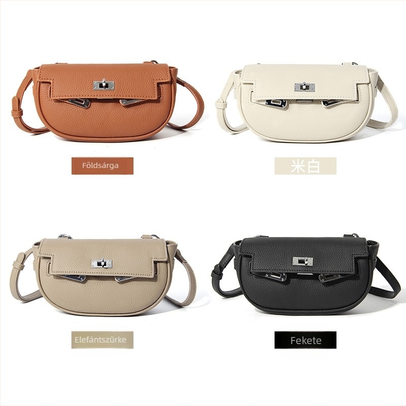 Új női crossbody táska, felsőréteg marhabőrből, nyárra, exkluzív niche divat, sokoldalú vállon átvetős táska