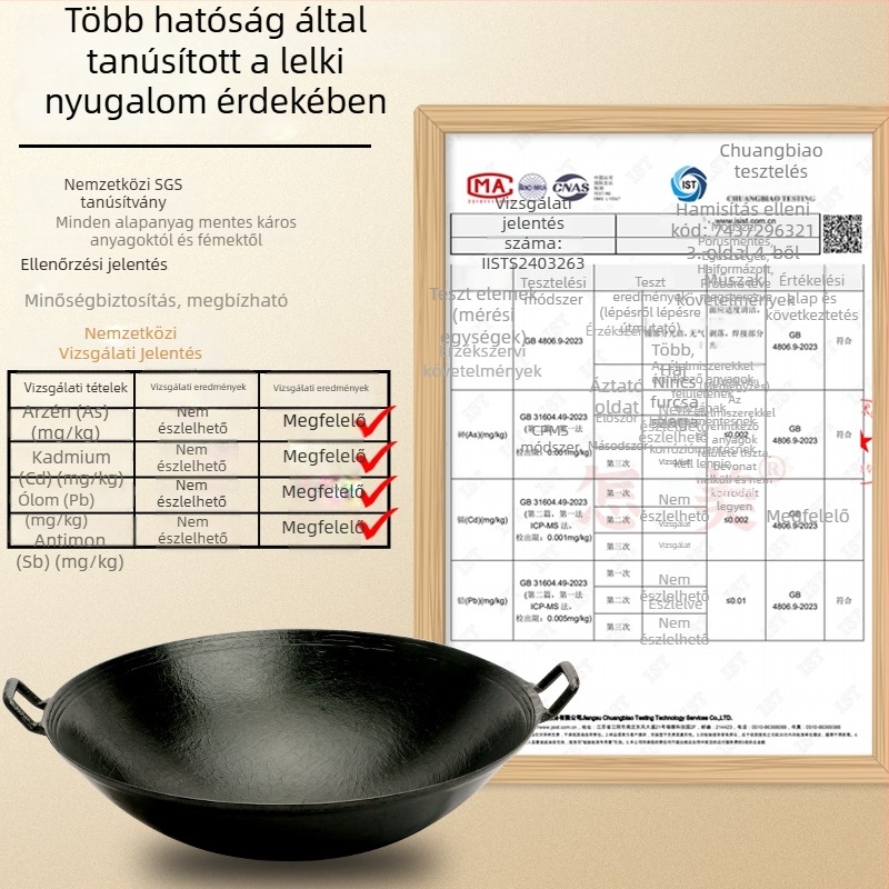Kétfülű öntöttvas edény otthoni használatra, hagyományos vidéki fatüzelésű konyhához.
