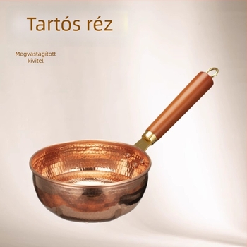 20 cm-es rézlábas rizstészta és marha hot pot számára, pároláshoz, fedő nélkül, gáztűzhelyhez kompatibilis, 1,1–2 l