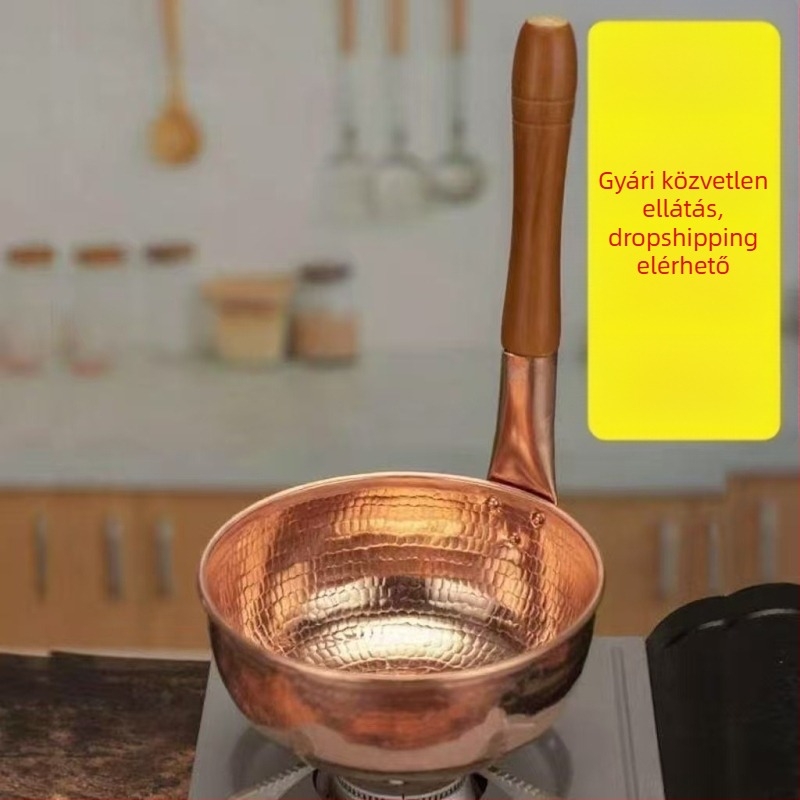 20 cm-es rézlábas rizstészta és marha hot pot számára, pároláshoz, fedő nélkül, gáztűzhelyhez kompatibilis, 1,1–2 l