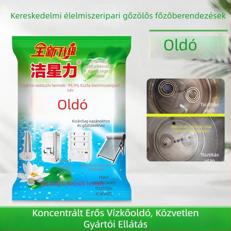 Vízkőoldó tisztítószer gőzölt sütőhöz és kazánhoz – edények aljának tisztítója