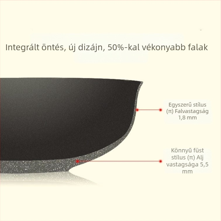 Wok gőzölővel, felhő-sárga színben