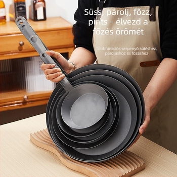 Öntöttvas serpenyő sík aljzattal, tapadásmentes, mini tojásserpenyő, kempingezéshez és steak készítéséhez