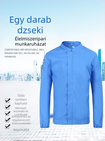 Hosszú ujjú, négy évszakos, lélegző, több színű élelmiszeripari munkaruha készlet pormentes kivitelben