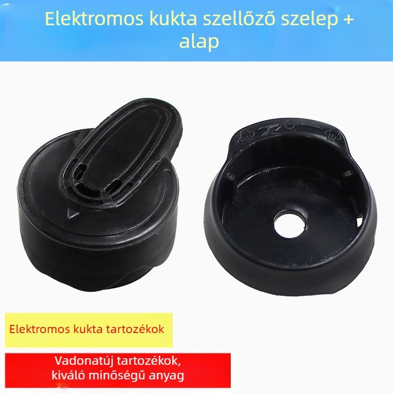 Fekete színű levegő- és kiáramló szelep készlet elektromos nyomásfőzőhöz, nyomáskorlátozó szelep alaplappal és tálcával