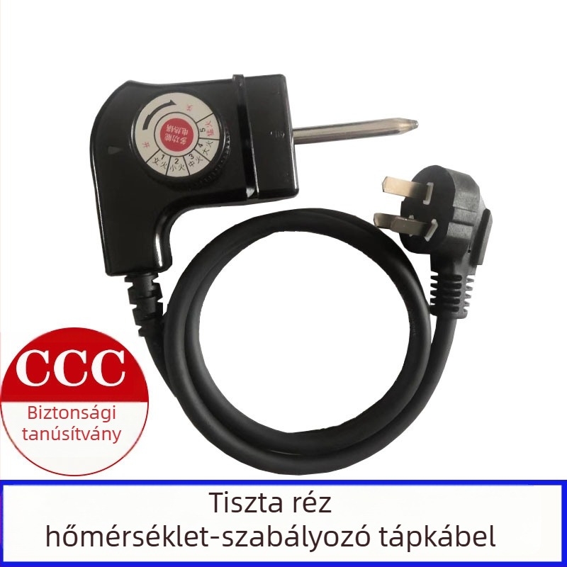 Koreai stílusú elektromos forrófazék hőmérséklet-szabályozó vonal, tiszta réz tápkábel, beépített összekötő kábel