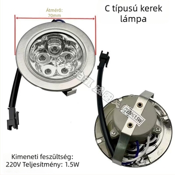 Konyhai elszívó LED világítás – LED integrált spotlámpa készlet, 12V/220V, 1,5W