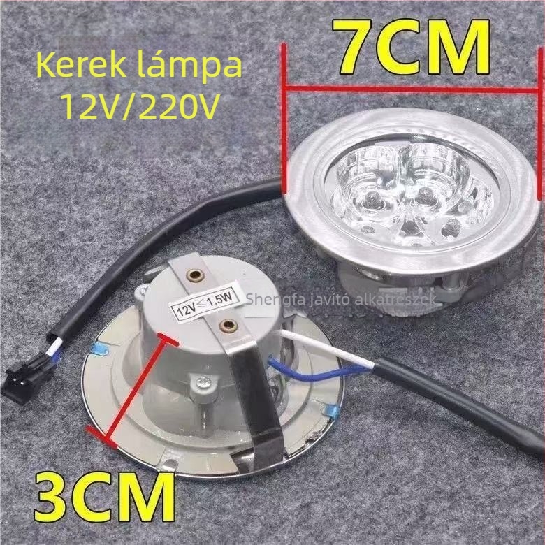 Konyhai elszívó LED világítás – LED integrált spotlámpa készlet, 12V/220V, 1,5W