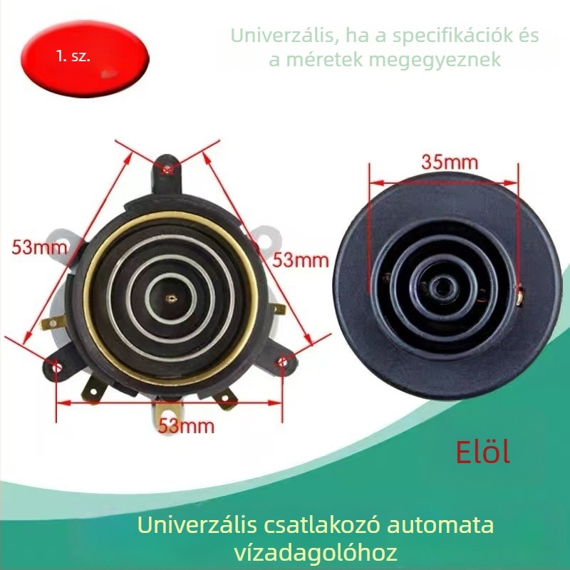 Automatikus vízforraló termosztát alap, univerzális csatlakozóval és hőmérsékletszabályzó kapcsolóval