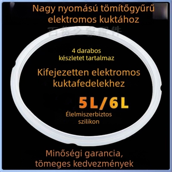 5 L-es elektromos nyomás alatti főzőedény tömítőgyűrű készlet – 22 cm szilikon tömítőgyűrű és 22 cm gumitömítés