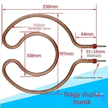 Többfunkciós koreai stílusú négyzetes edény elektromos forralóhoz és wokhoz, kerek szárazfűtőcsövekkel, nagy, dupla kör