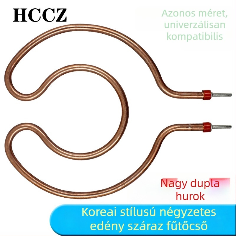 Többfunkciós koreai stílusú négyzetes edény elektromos forralóhoz és wokhoz, kerek szárazfűtőcsövekkel, nagy, dupla kör