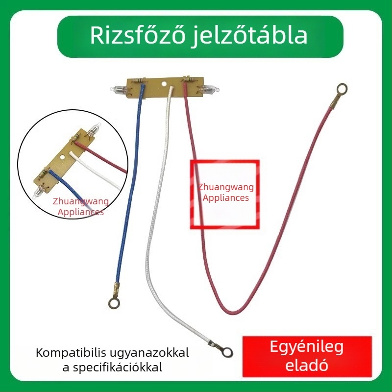 Universális tápegység- és jelzőlap elektromos rizsfőzőhöz, melegen tartó lámpa, 3-vezetékes készlet