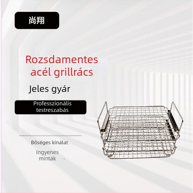 Háromszintes rozsdamentes acél 304-es légsütő rács
