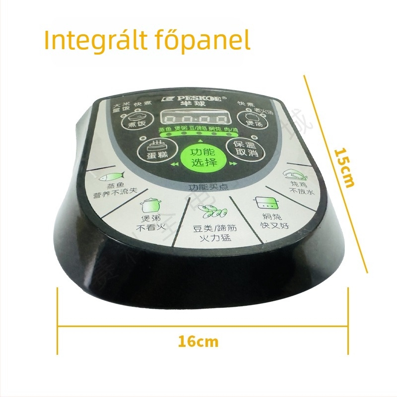 Új félgömb alakú piros kettős boldogság háromszög alakú elektromos nyomás alatti főzőedény vezérlőpanel — integrált univerzális javítópanel