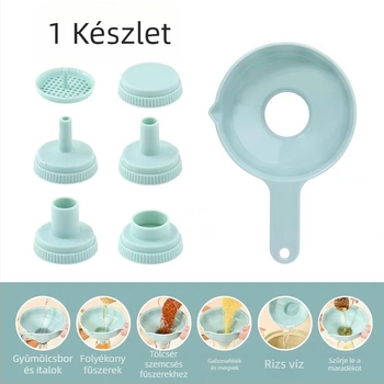 7 funkciós tölcsér egyben élelmiszer- és mogyoróolajhoz, olajlerakódások szűréséhez, italokhoz és alkoholszeparációhoz
