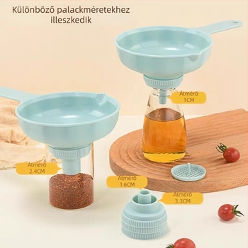7 funkciós tölcsér egyben élelmiszer- és mogyoróolajhoz, olajlerakódások szűréséhez, italokhoz és alkoholszeparációhoz