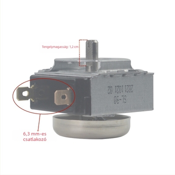 SL-90 sütő- és fritőz időzítő, 90 perces mechanikus időzítő, sík tengely 1,2 cm, közös érintkező nélkül