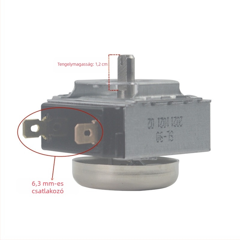 SL-90 sütő- és fritőz időzítő, 90 perces mechanikus időzítő, sík tengely 1,2 cm, közös érintkező nélkül