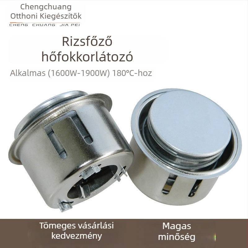 Univerzális mágneses acél termosztát elektromos rizsfőzőhöz, kör alakú hőmérséklet-korlátozó, 1600–1900W
