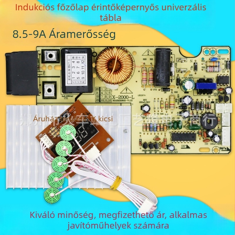 Új indukciós főzőlap főpanelje — univerzális javítási/módosítási panel, nagy teljesítményű érintő vezérlés, eredeti gombbal
