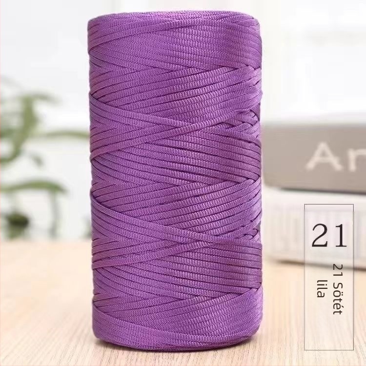 Nyári mercerizált pamut–len lapos fonal, könnyű ice silk, horgoláshoz: sapkákhoz, táskákhoz és párnákhoz